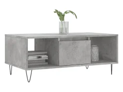 Clearance Mesa de centro 90x50x36,5 cm derivados madeira cimento PT386915 Cinzento