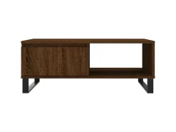 Outlet Mesa de centro 90x60x35 cm derivados madeira carvalho PT306075 Castanho