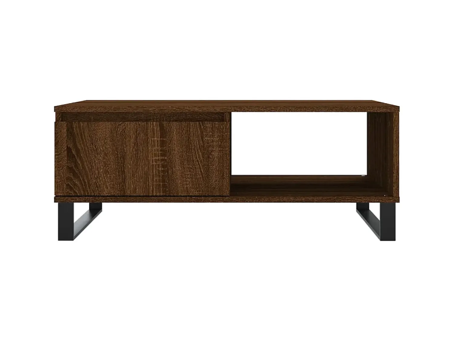 Outlet Mesa de centro 90x60x35 cm derivados madeira carvalho PT306075 Castanho