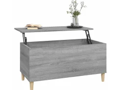 Mesa De Centro* Mesa de centro 90x44,5x45 cm derivados de madeira cinza sonoma PT418664 Cinzento