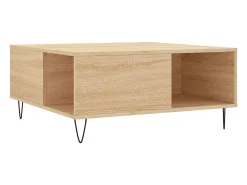 vidaxl Mesa de centro 80x80x36,5 cm derivados madeira carvalho sonoma^ Mesa De Centro