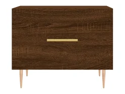 Mesa De Centro| Mesa de centro 50x50x40 cm derivados madeira carvalho PT214122 Castanho