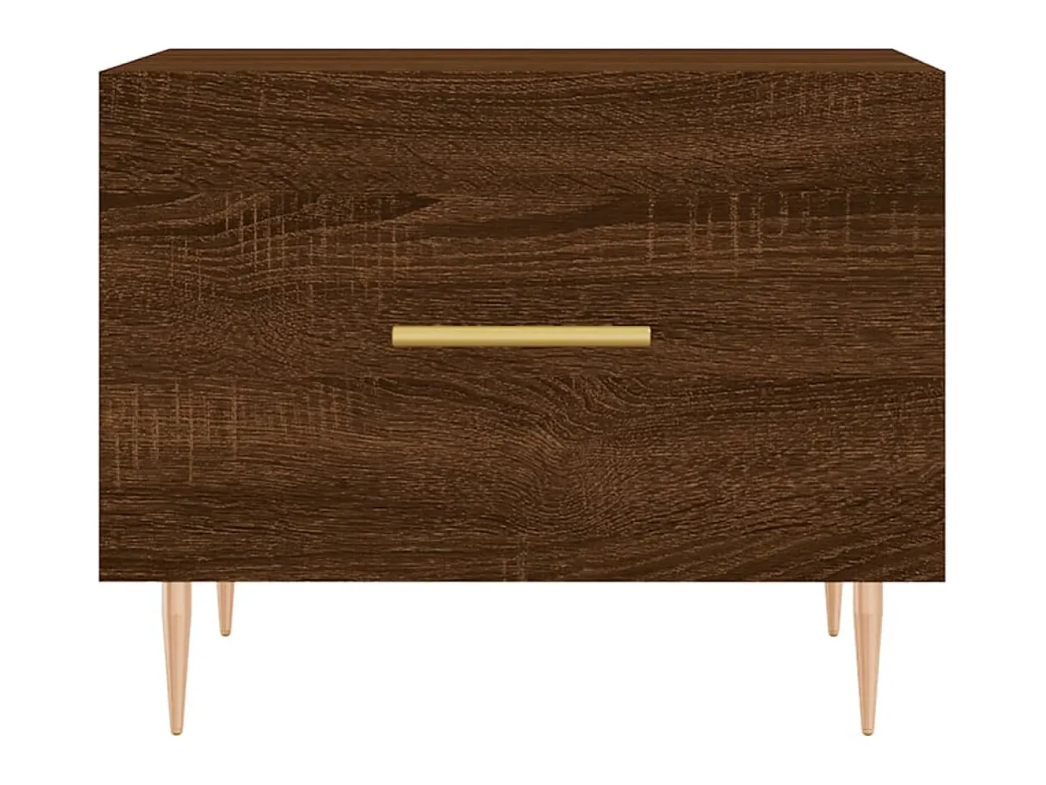 Mesa De Centro| Mesa de centro 50x50x40 cm derivados madeira carvalho PT214122 Castanho