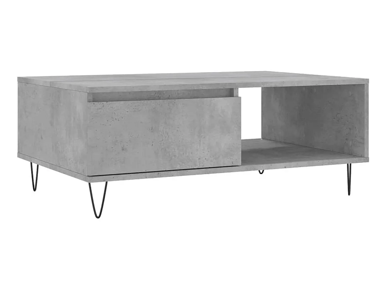Mesa De Centro* Mesa de centro 90x60x35 cm derivados madeira cimento PT632401 Cinzento