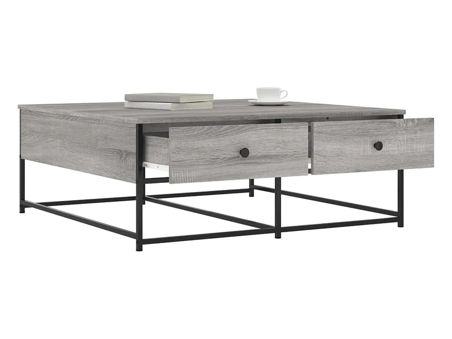 Mesa De Centro|vidaxl Mesa de centro 100x99x40 cm derivados madeira sonoma Cinzento