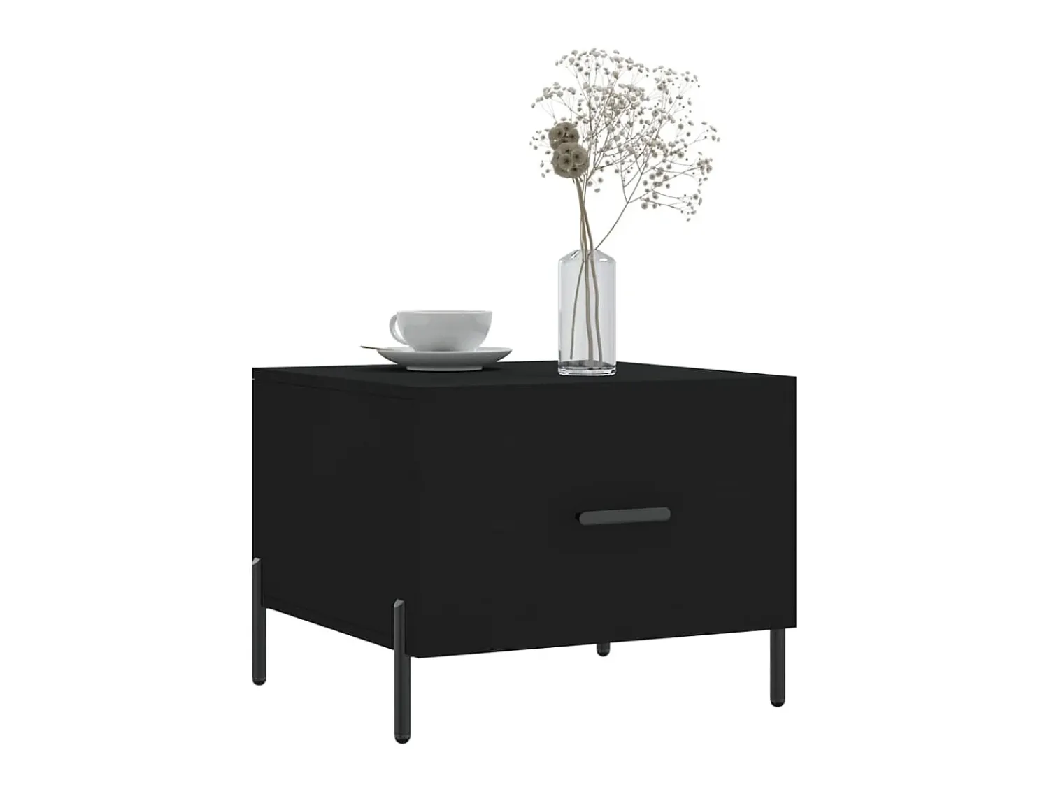 Mesa De Centro| Mesa de centro 50x50x40 cm derivados de madeira PT795127 Preto