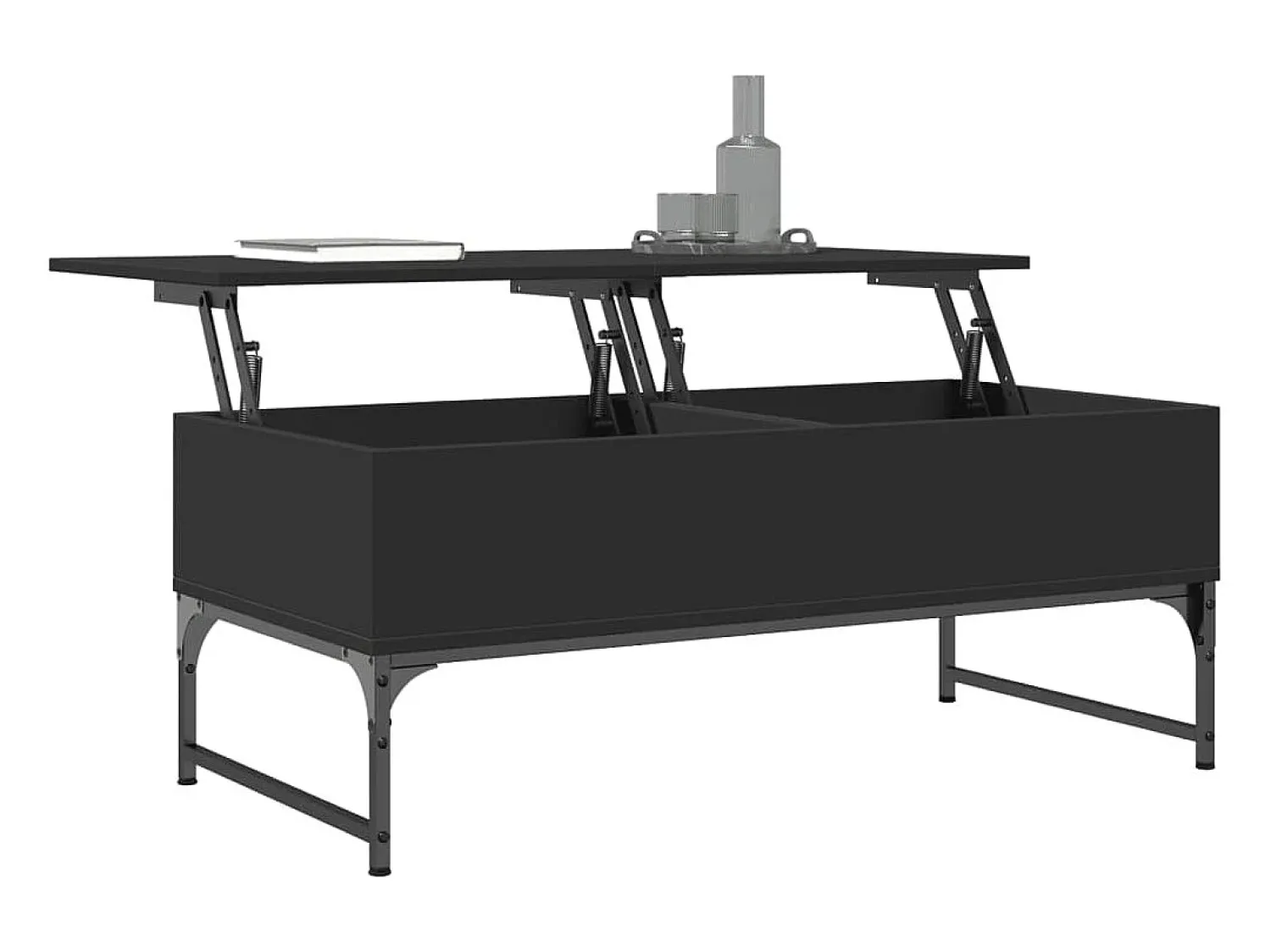 Mesa De Centro* Mesa de centro 100x50x40 cm derivados de madeira/metal PT762302 Preto