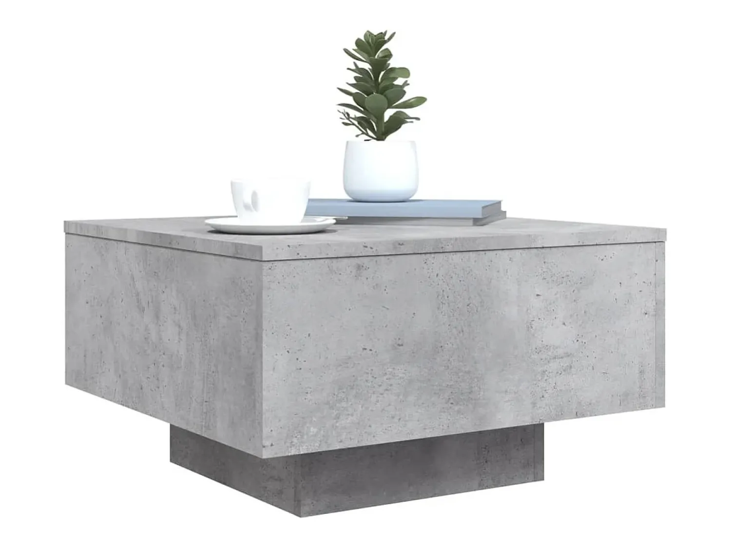 Mesa De Centro|vidaxl Mesa de centro 55x55x31 cm derivados de madeira cinza-cimento Cinzento claro