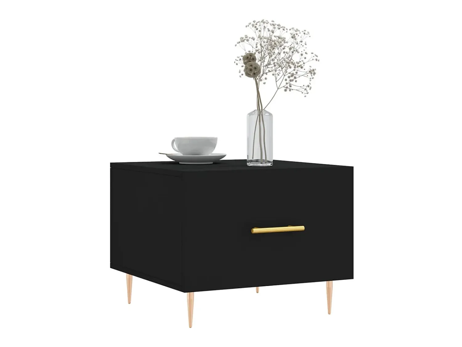 Mesa De Centro* Mesa de centro 50x50x40 cm derivados de madeira PT402885 Preto