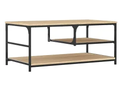 Mesa De Centro|vidaxl Mesa de centro 90x49x40 cm derivados de madeira carvalho sonoma Castanho