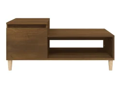 Mesa De Centro| Mesa de centro 100x50x45 cm derivados madeira carvalho PT909536 Castanho