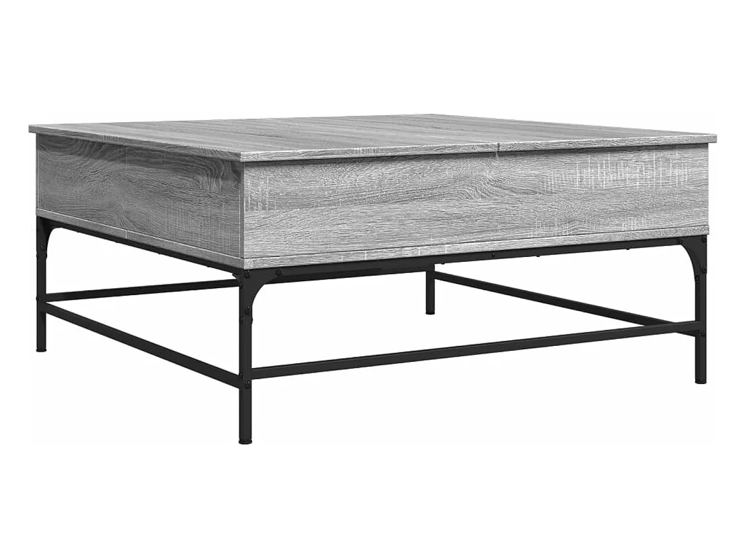 Mesa De Centro* Mesa de centro 95x95x45 cm derivados madeira/metal cinza sonoma PT485366 Cinzento