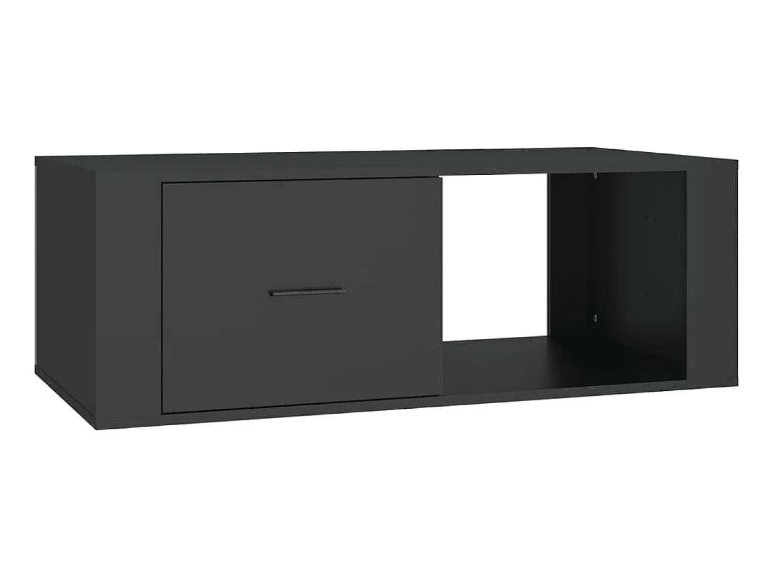Mesa De Centro| Mesa de centro 100x50,5x35 cm derivados de madeira PT816615 Preto