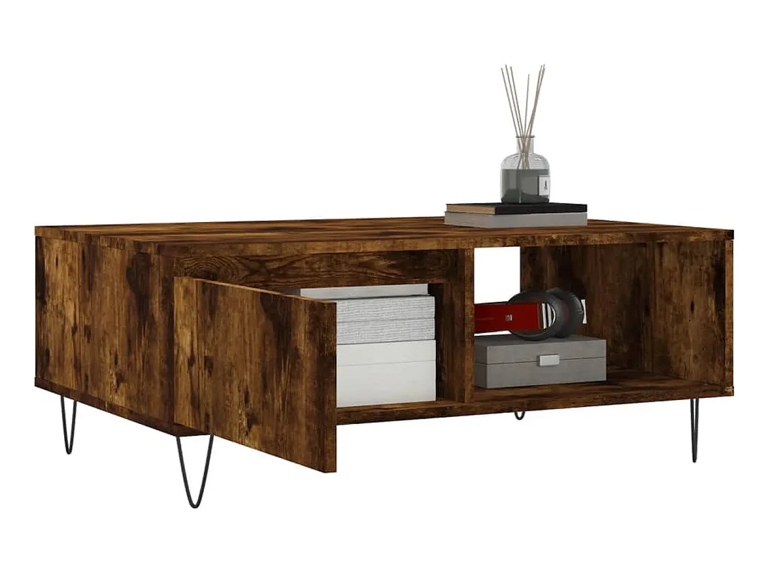 Online Mesa de centro 90x60x35 cm derivados de madeira carvalho fumado PT218223 Castanho