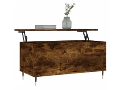 Sale Mesa de centro 90x44,5x45 cm derivados madeira carvalho fumado PT164397 Castanho