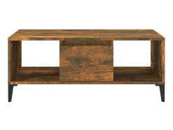Mesa De Centro| Mesa de centro 90x50x36,5 cm derivados madeira carvalho fumado PT642996 Castanho