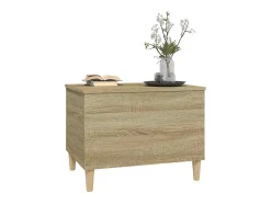 Mesa De Centro|vidaxl Mesa de centro 60x44,5x45 cm derivados madeira carvalho sonoma Castanho
