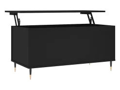 Mesa De Centro*vidaxl Mesa de centro 90x44,5x45 cm derivados de madeira Preto