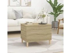 Mesa De Centro| Mesa de centro 60x44,5x45 cm derivados madeira carvalho sonoma PT103936 Castanho