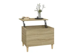 Mesa De Centro| Mesa de centro 60x44,5x45 cm derivados madeira carvalho sonoma PT103936 Castanho