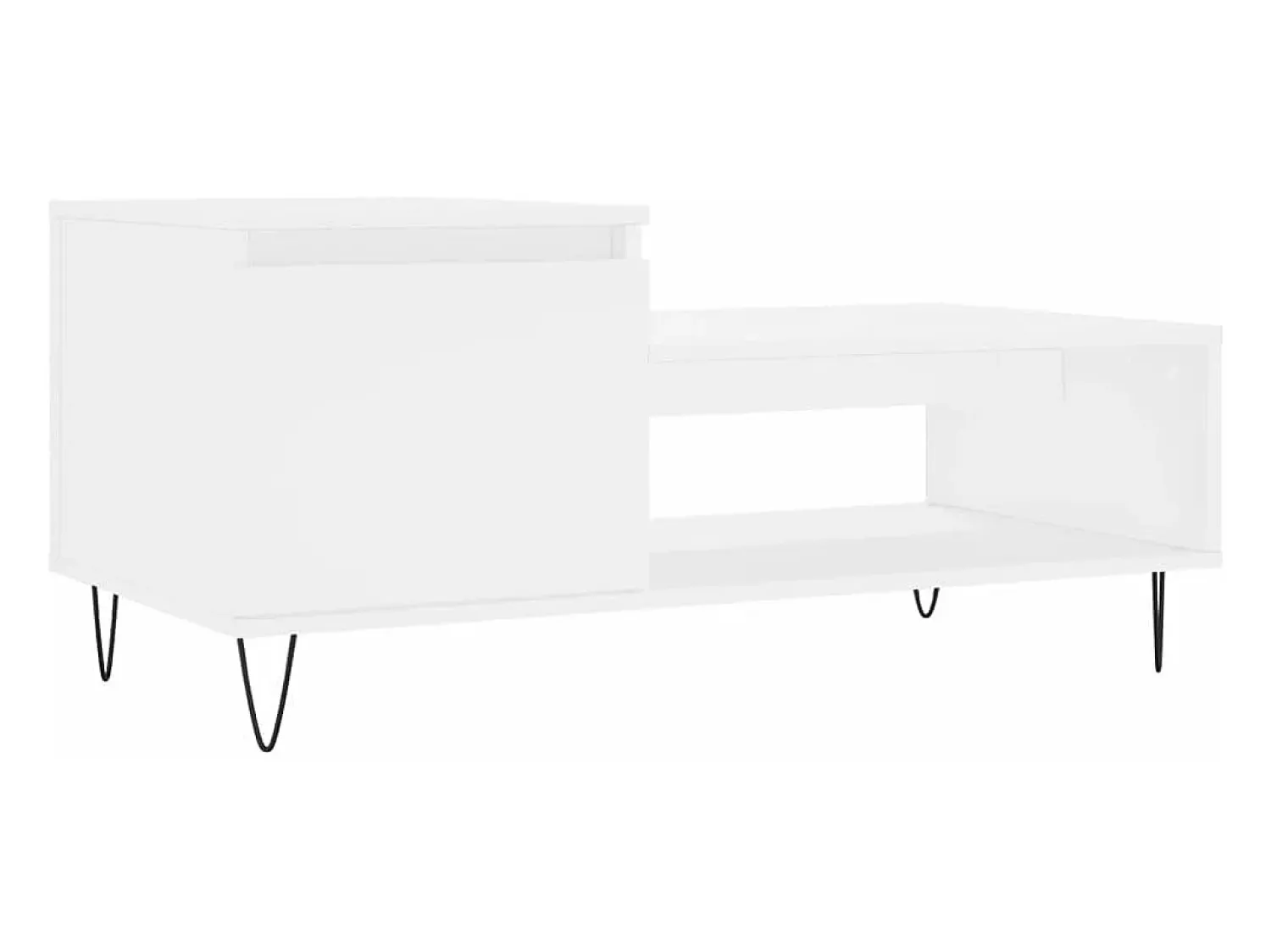 Mesa De Centro|vidaxl Mesa de centro 100x50x45 cm derivados de madeira Branco