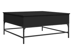 Mesa De Centro|vidaxl Mesa de centro 95x95x45 cm derivados de madeira/metal Preto