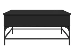 Mesa De Centro|vidaxl Mesa de centro 95x95x45 cm derivados de madeira/metal Preto