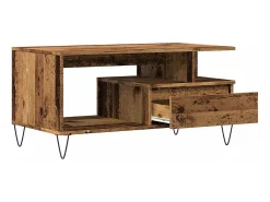Clearance vidaxl Mesa de centro 90x49x45 cm derivados de madeira madeira velha Natural claro