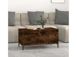 Mesa De Centro| Mesa de centro 90x44,5x45 cm derivados madeira carvalho fumado PT282803 Castanho