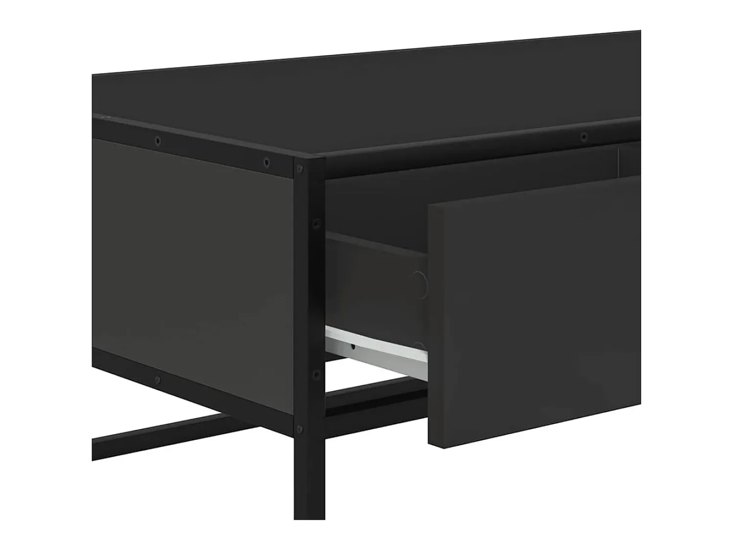 vidaxl Mesa de centro 100x50x35 cm derivados de madeira/metal^ Mesa De Centro