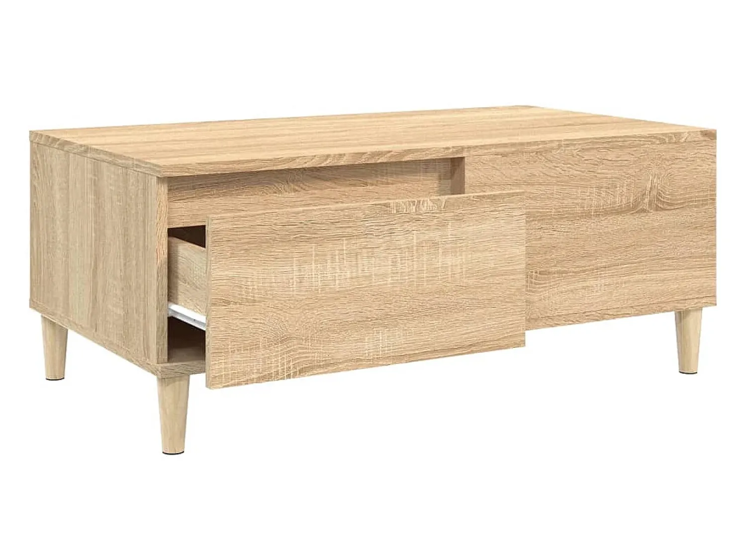 Mesa De Centro|vidaxl Mesa de centro 90x50x36,5 cm derivados madeira carvalho sonoma Natural claro