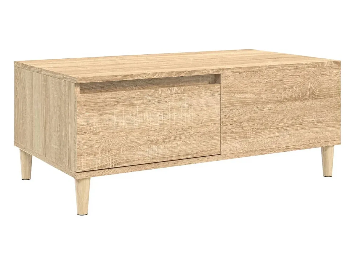 Mesa De Centro|vidaxl Mesa de centro 90x50x36,5 cm derivados madeira carvalho sonoma Natural claro