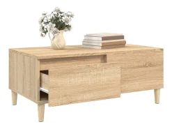 Mesa De Centro|vidaxl Mesa de centro 90x50x36,5 cm derivados madeira carvalho sonoma Natural claro