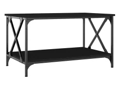 Hot Mesa de centro 80x50x45 cm derivados de madeira/ferro PT991965 Preto