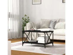 Hot Mesa de centro 80x50x45 cm derivados de madeira/ferro PT991965 Preto