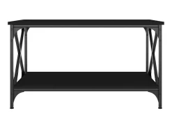 Hot Mesa de centro 80x50x45 cm derivados de madeira/ferro PT991965 Preto