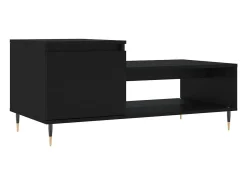 Mesa De Centro*vidaxl Mesa de centro 100x50x45 cm derivados de madeira Preto