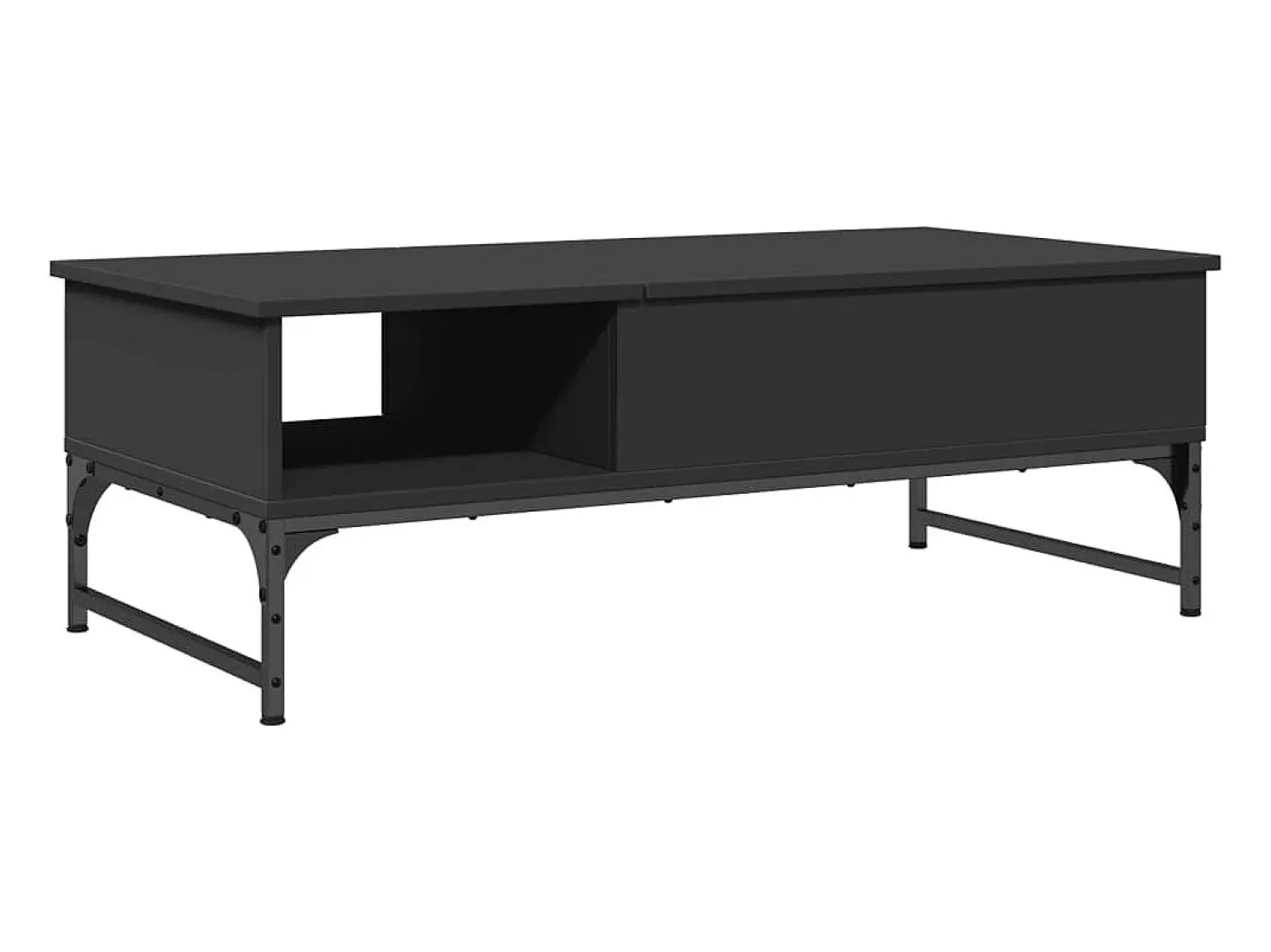 Discount Mesa de centro 100x50x35 cm derivados de madeira/metal PT300935 Preto