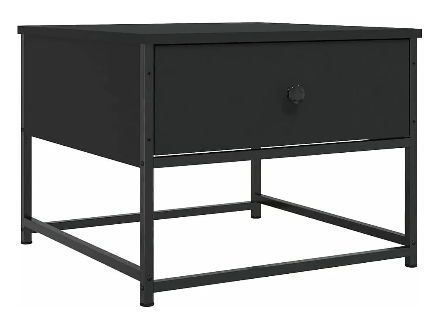 Mesa De Centro*vidaxl Mesa de centro 51x51x40 cm derivados de madeira Preto