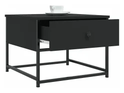 Mesa De Centro*vidaxl Mesa de centro 51x51x40 cm derivados de madeira Preto