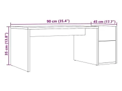 vidaxl Mesa de centro 90x45x35 cm derivados de madeira madeira velha^ Mesa De Centro