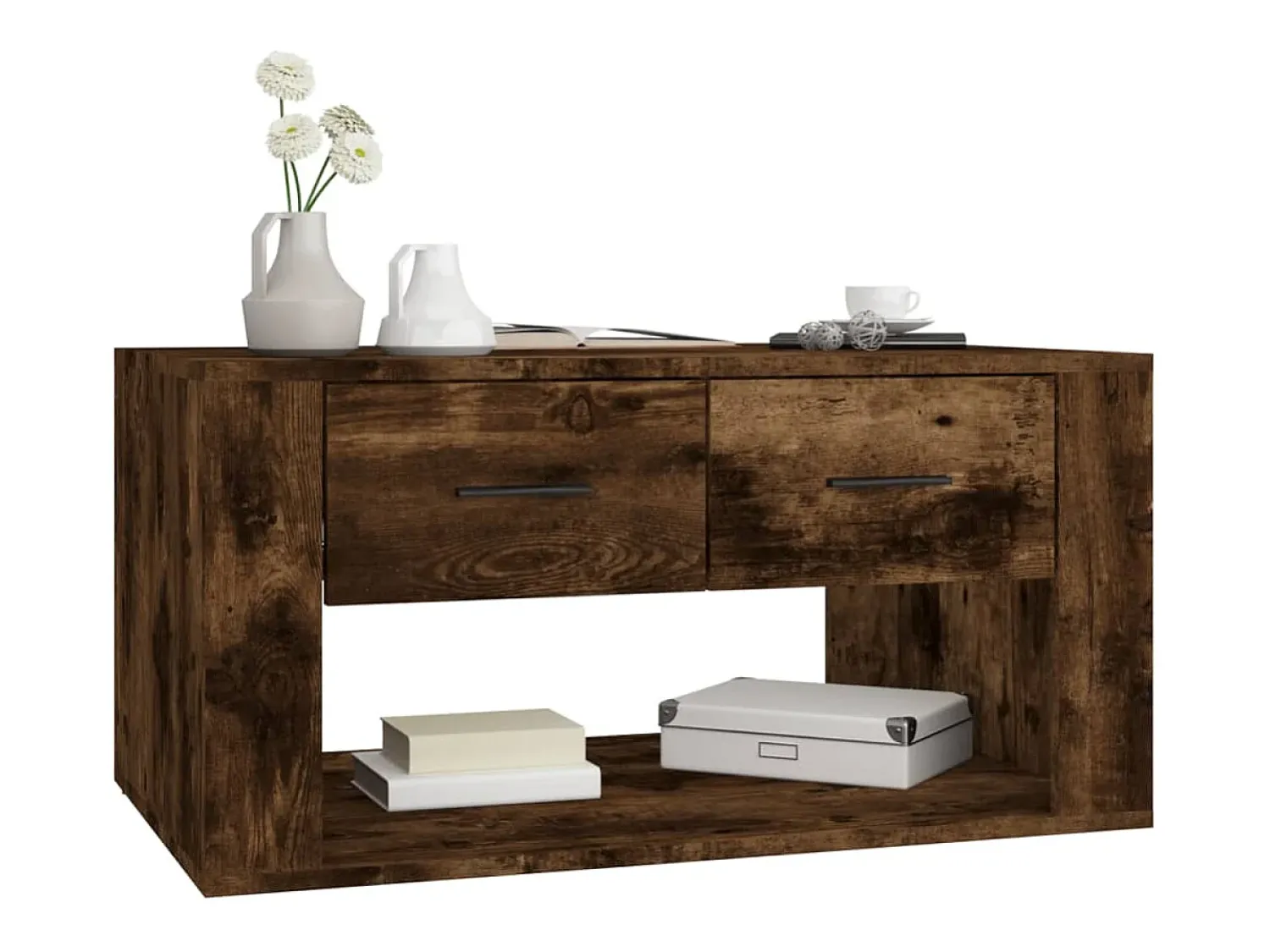 Mesa De Centro|vidaxl Mesa de centro 80x50x40 cm derivados de madeira carvalho fumado Natural claro