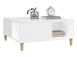 Mesa De Centro| Mesa de centro 80x80x36,5 cm derivados de madeira PT358850 Branco