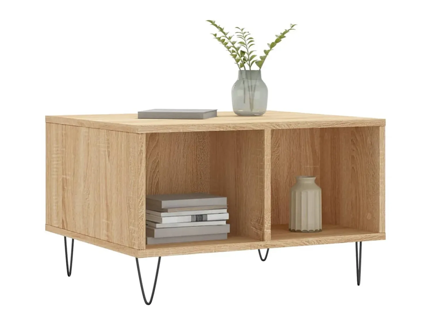 New Mesa de centro 60x50x36,5 cm derivados madeira carvalho sonoma PT452837 Castanho