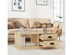 Mesa De Centro* Mesa de centro 90x50x35 cm derivados madeira carvalho sonoma PT167880 Castanho