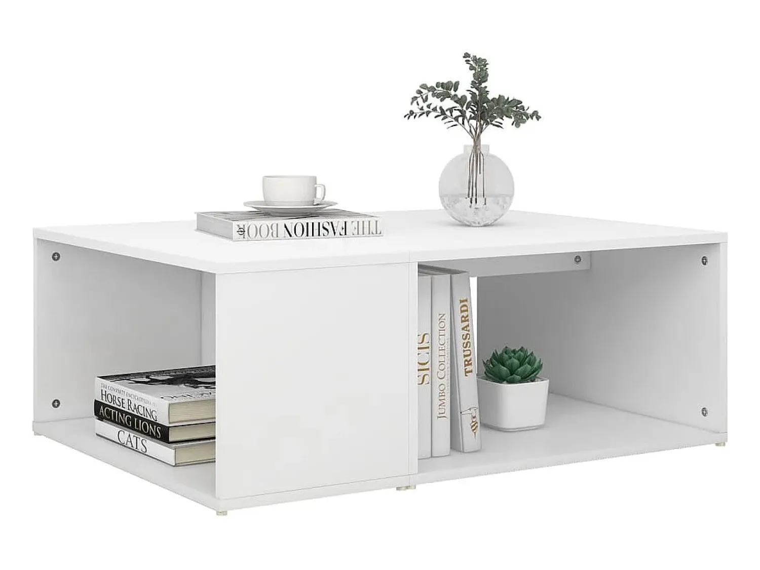 Mesa De Centro* Mesa de centro 90x67x33 cm derivados de madeira PT926347 Branco