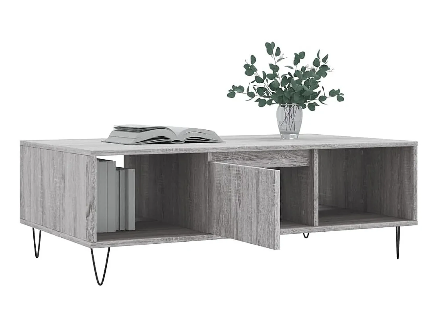 Sale Mesa de centro 104x60x35 cm derivados madeira sonoma PT926551 Cinzento