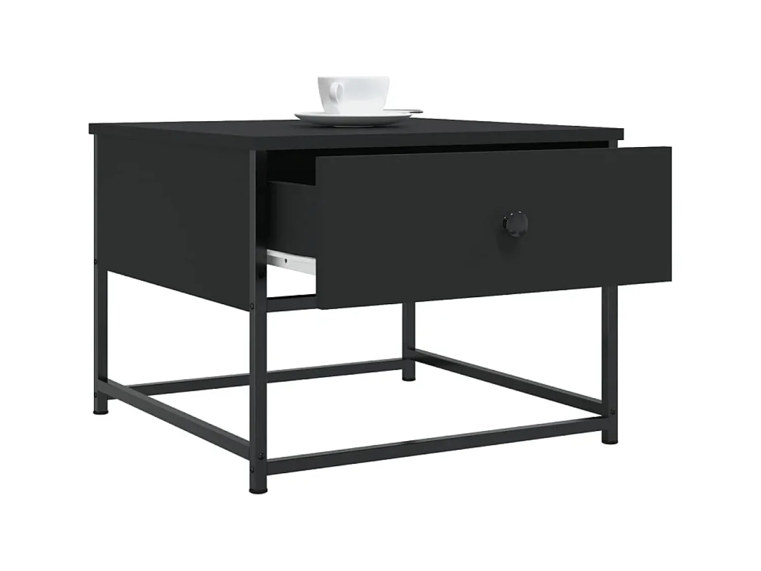 Discount Mesa de centro 51x51x40 cm derivados de madeira PT793215 Preto