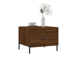 Mesa de centro 50x50x40 cm derivados madeira carvalho PT145888 Castanho