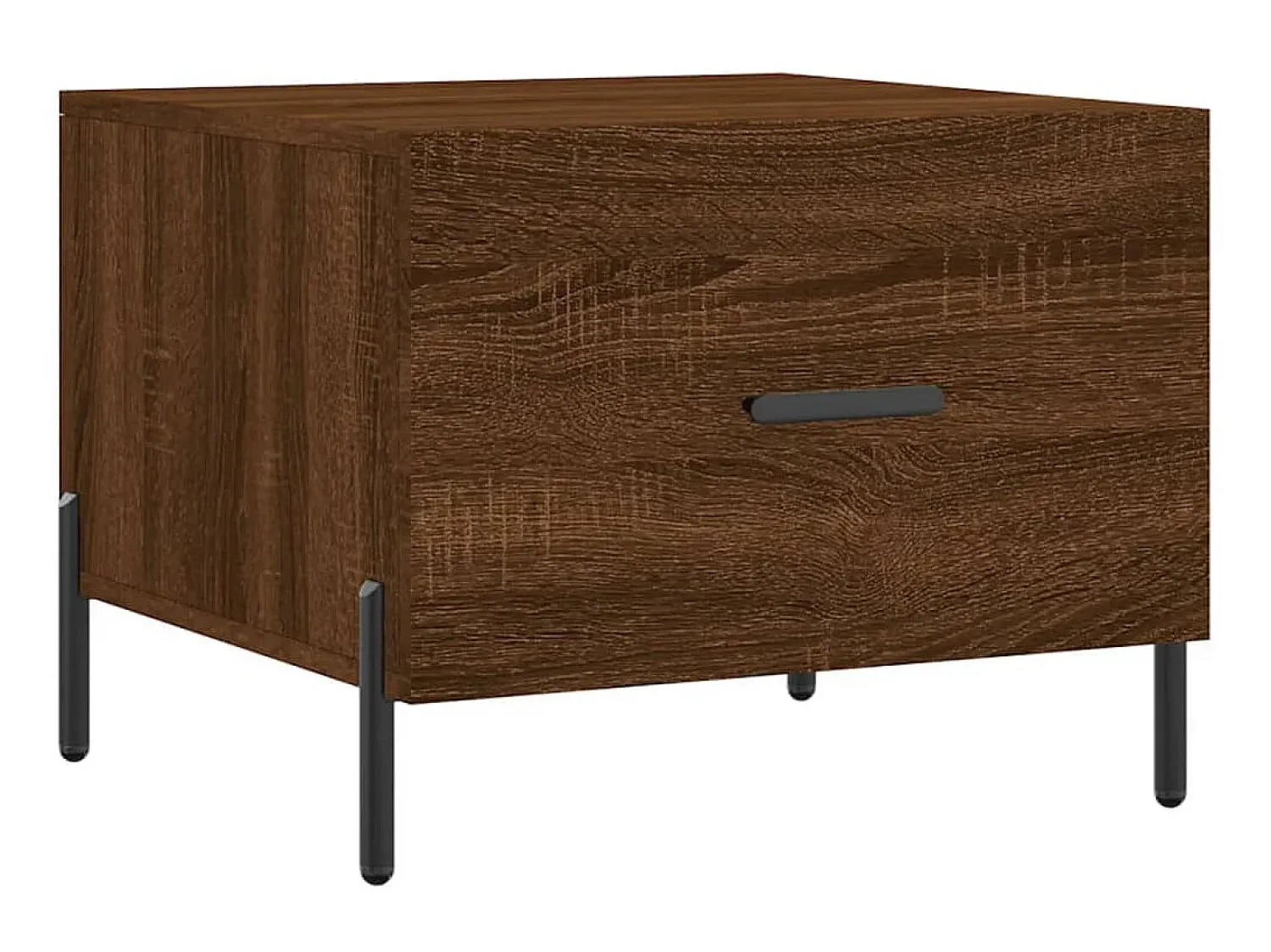 Mesa de centro 50x50x40 cm derivados madeira carvalho PT145888 Castanho
